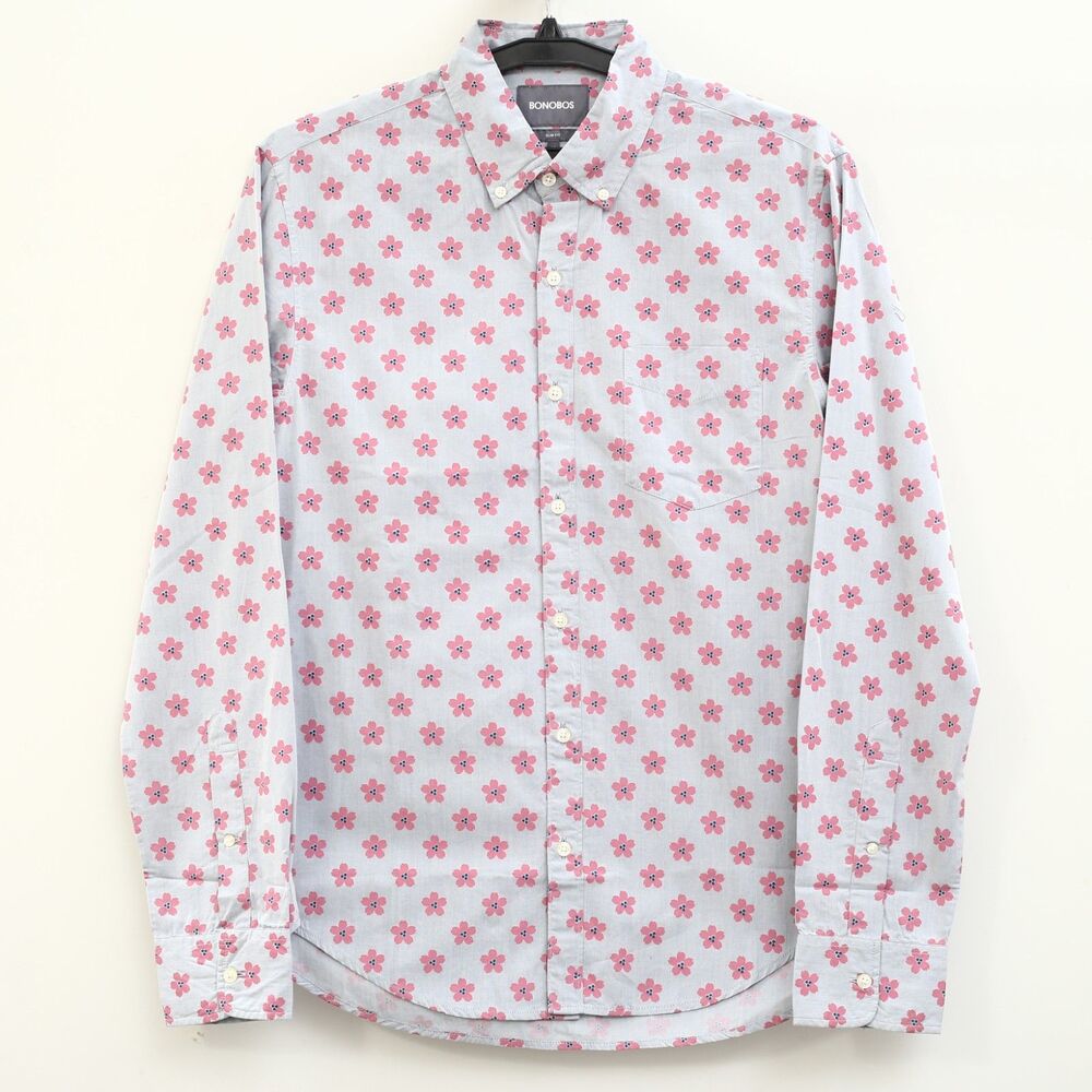 Bonobos Everyday Men's Shirt Buttondown Floral Printed Slim Fit Long M 286213